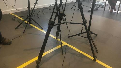 FIlming during Covid Lockdown camera tripods set up for filming